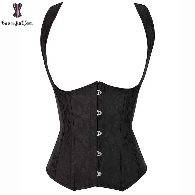 

High quality slimming waist body shaper wholesale price bustier spiral steel boned waist trainer corset vest Tank Floral Bustier