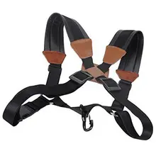 XFDZ Профессиональная Регулируемая тенор саксофон альт ремень роскошные кожаные оснастки металлический крюк жгут Двойной плечевой Sax шейные платки