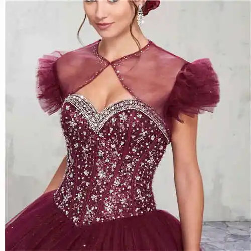 vestido ball gown robe de baln sweet 16 dress With Jacket Beading Tulle vestido de 15 anos vestidos de 15 anos quinceanera - Цвет: 1