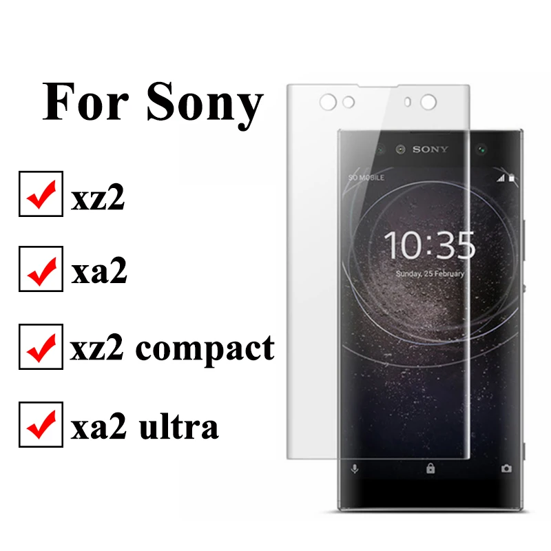 3D закаленное стекло для sony Xperia XA2 Glas Защитная XZ2 X Z 2 компактная Защитная пленка для экрана Snoy XA2 ультра пленка полное покрытие 9H