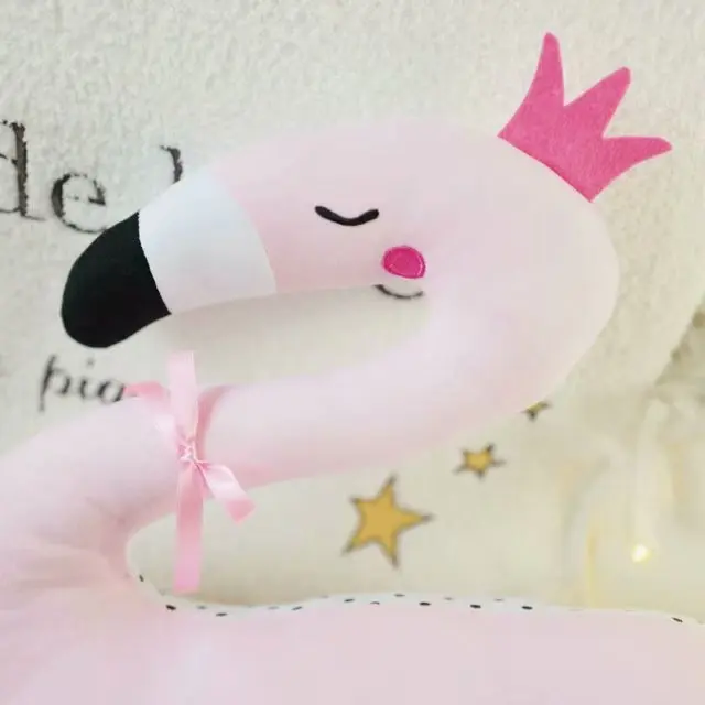 Travesseiro do Bebê Decoração do Quarto da Cama das Crianças Rosa Cisne Acompanhar Flamingo Travesseiro Almofada Bebê Dormindo Boneca Brinquedos Cor ou 9 Decoração do Quarto Da Cama das Crianças Brinquedos
