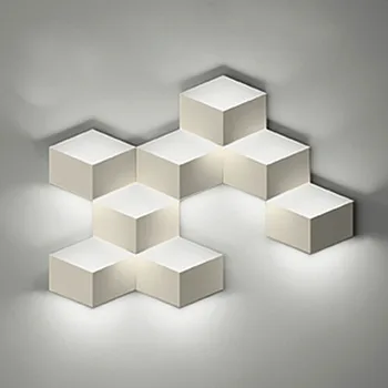 

modern Creative wall lamp bedside simple LED wall lamp three-dimensional aisle study wall lamp box box fashion wall lamp