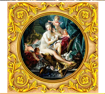 

Custom Any Size Interior 3D HD Greek Mythology Venus God Oil Painting Zenith Silk Mural Wallpaper