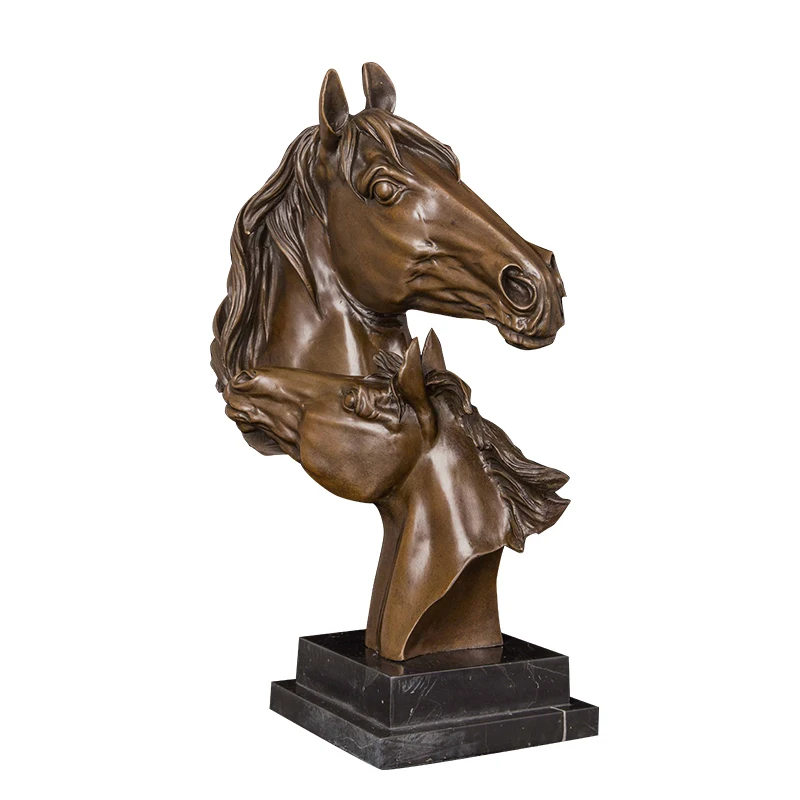 ArtsHom DW 009 Coppia Testa Di Cavallo Statua Di Bronzo Scultura Di 
