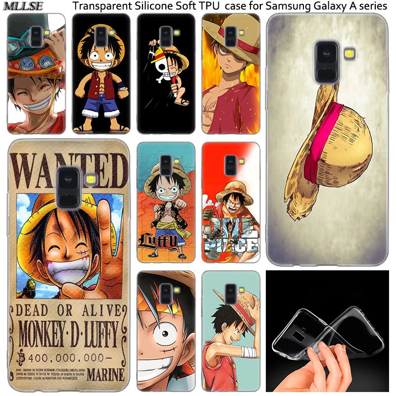 Аниме One Piece Monkey D Луффи силиконовый чехол для Samsung Galaxy A50 A30 A10 A40 A6 A8 плюс A20 E A5 A7 2018 2017