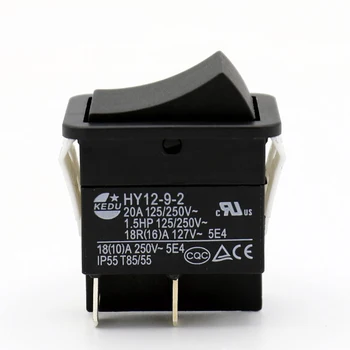 

2Pieces KEDU HY12-9-2 4 Pins Push Button Rocker Switch ON-OFF Arc Push-key Switches for Electric Power Tools 125/250V 20A/1.5HP