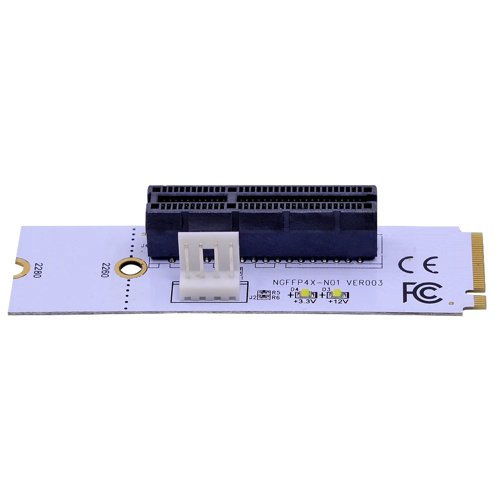 CHIPAL NGFF M.2 до PCI E 4X Райзер карта M2 M ключ к адаптеру PCIe X4 светодиодный ным