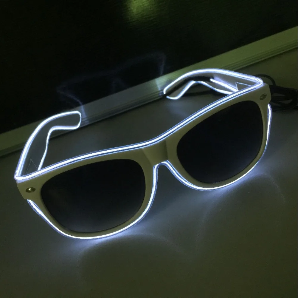 Мигающий на проводе светодиодный очки светящиеся вечерние декоративное освещение классический подарок яркий светодиодный свет Солнцезащитные очки для отдыха