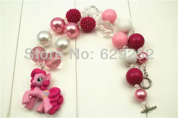 

10pcs lot My little pony Chunky Beaded Necklace..Childrens..Kids ..Photo Prop..Gumball ..Sweetsong Pony CB219