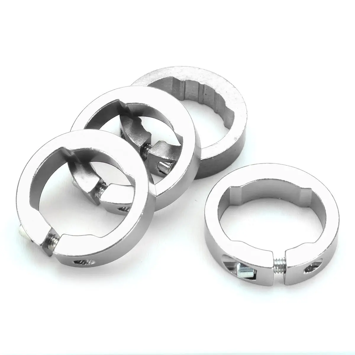 White 8mm 4 шт. Велосипедное кольцо для захвата сплав замена замка на стопорных колец 8/12 мм для рукоятка ручки MTB руль для велосипеда, Запчасти - Цвет: White 8mm