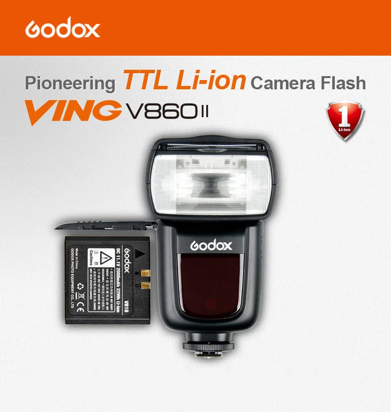 Godox Вспышка Speedlite литий-ионная батарея V860II ttl 1/8000s HSS для Canon 5D4 Nikon D810 для sony A7Series для камеры fujifilm lumix