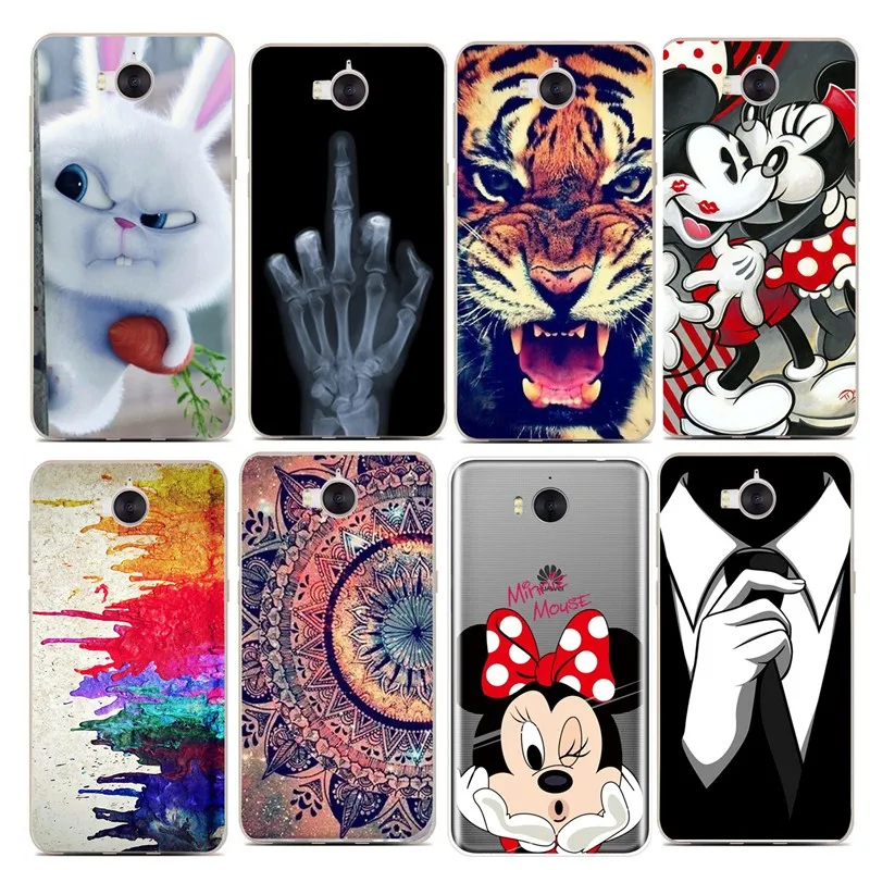 

silicone case for huawei Y6 2017 case for huawei Y5 2017 case soft tpu cover for huawei y 5 6 2017 Print Painted Shell Funda