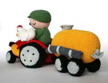 

crochet toys amigurumi oil truck model number 0935