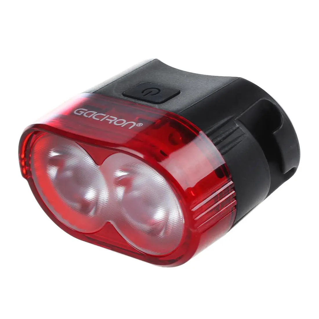 Red GACIRON 60LM умный Предупреждение ющий велосипедный светильник IPX6 Водонепроницаемый 680mAH USB - Цвет: Red