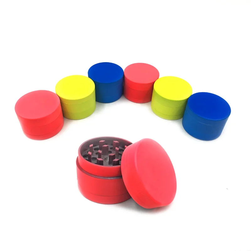 

40MM Small Tobacco Crushing Rubber Machine Pollen Spice Smoking Grinder Hand Mill Metal Smoking Tool Hookah Tobacco