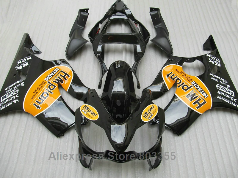 Дешево! Обтекатель комплект для CBR 600 F4i 600F4 03 01 02 Honda (черный) cbr 2002 2003 2001 инъекции