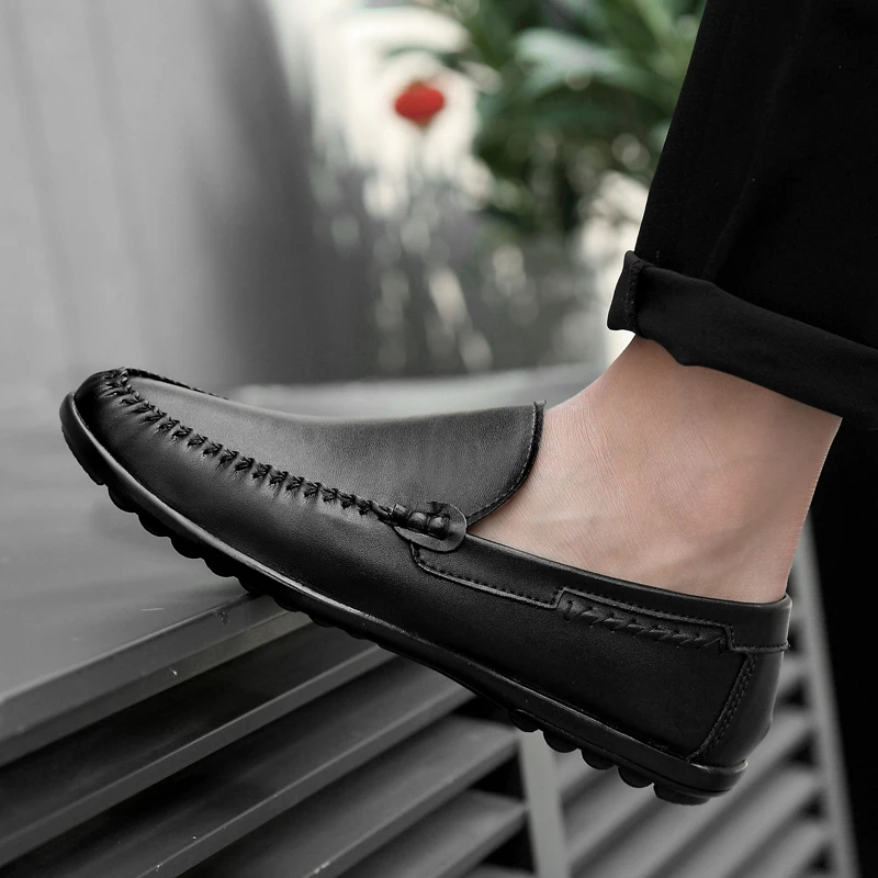 

Italian Mens Shoes Casual Brands Slip On Formal Luxury Shoes handmade sewing Men Loafers Moccasins Genuine Leather Shoes L5