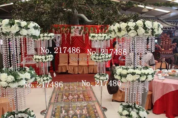 

free shipping , 10 pieces one lot ,table top chandelier centerpieces for weddingsflower stand centerpiececs for table
