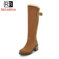 RIZABINA/Женская обувь на высоком каблуке, женские туфли-лодочки из натуральной кожи на шнуровке, милая обувь высокого качества с круглым