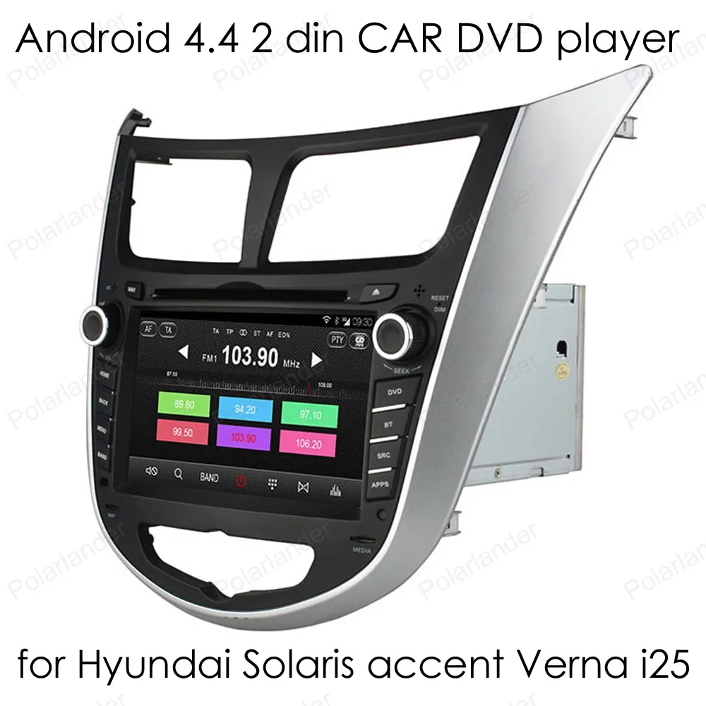 Discount for Hyundai Solaris accent Verna i25 1024*600 Android 4.4 Quad Core Car DVD Player 2 din Video GPS touch Screen auto radio 5