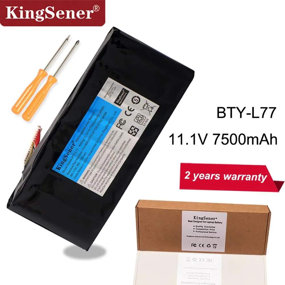 Продажа KingSener BTY L77 ноутбук Батарея для MSI GT72 2QD GT72S 6QF GT80 2QE GT80S WT72 MS 1781 MS 1783 2PE 022CN 2QD 1019XCN 2QD 292XCN
