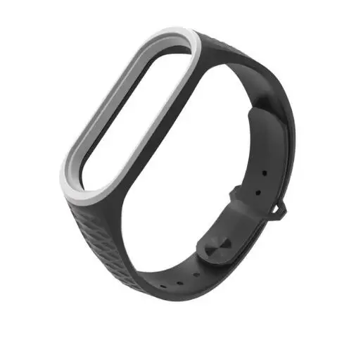 Mi jobs mi band 3 mi Band 4 браслет на запястье Aurora силиконовый спортивный ремешок для Xiaomi mi Band 3 mi Band 4 анти-потеря - Цвет: Black Grey