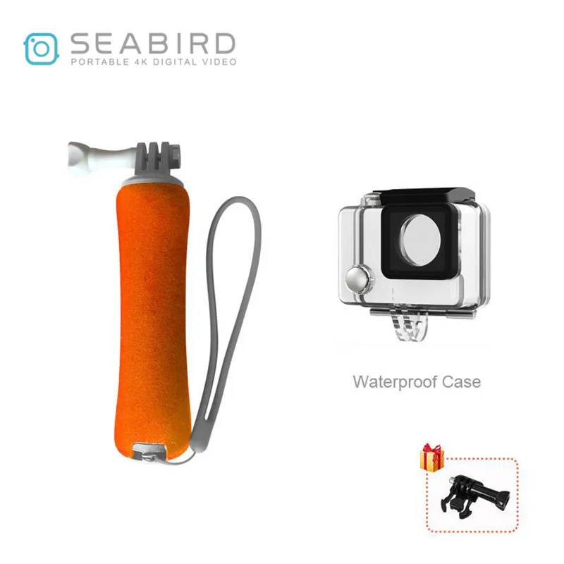 SearBird Спортивная Экшн-камера плавающий стержень и водонепроницаемый чехол для дайвинга и плавания - Цвет: with waterproof case