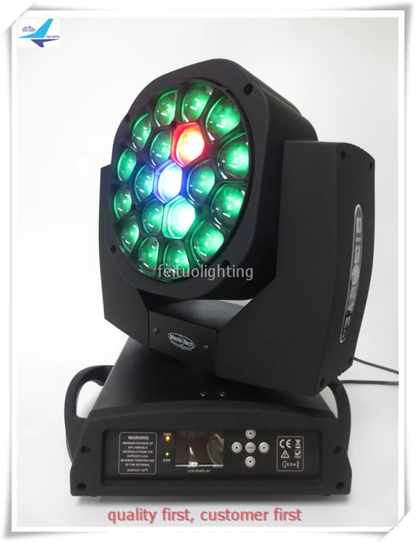 4 шт. + кейс светодиодный 19x10 Вт Bee Eye Moving Head Light Zoom Профессиональное освещение 4в1 сценический свет для дискотеки DJ вечерние ночной клуб