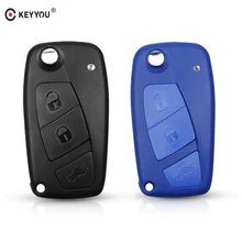 KEYYOU 3 Buttons Replacement Flip Folding Remote Car Key Shell Case For FIAT Punto Ducato Stilo Panda Auto Key With SIP22 Blade