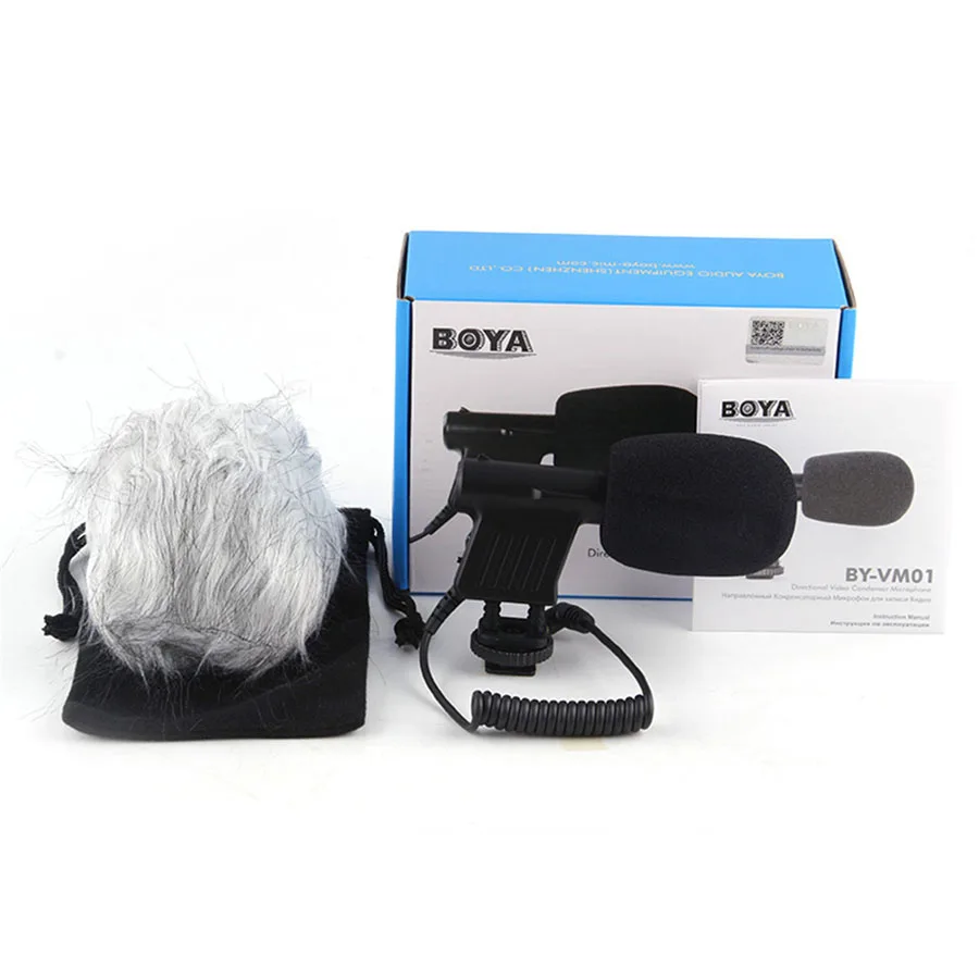 

BOYA BY-VM01 Directional Condenser Interview Microphone Professional Phone Video Microphones For DSLR Camcorder Video Camera Mic