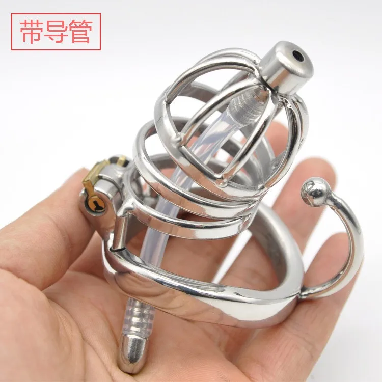

Male stainless steel band catheter anti-detachment penile lock chastity belt adult articles chastity belt arc interest