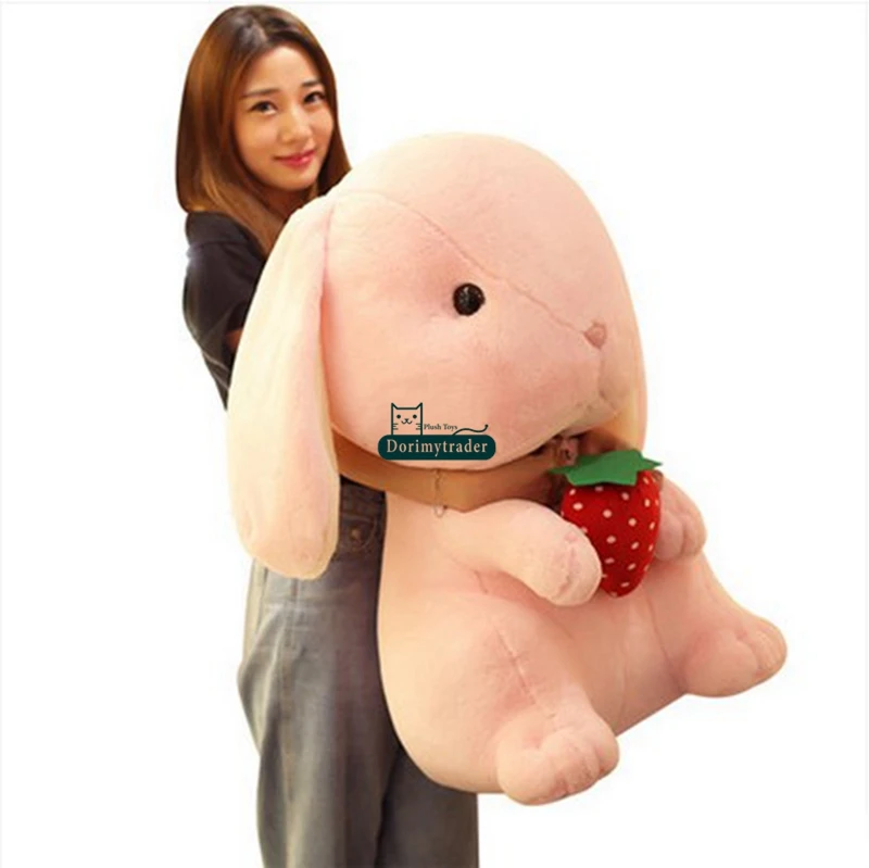 Dorimytrader Lovely 70cm Giant Soft Cartoon Bunny Stuffed Toy Pop Plush Anime Rabbit Doll Pillow Girl Gift 28inches DY61602 (4)