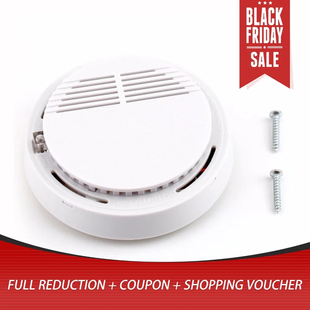 85dB Fire Smoke Photoelectric Sensor Detector Monitor Home Security