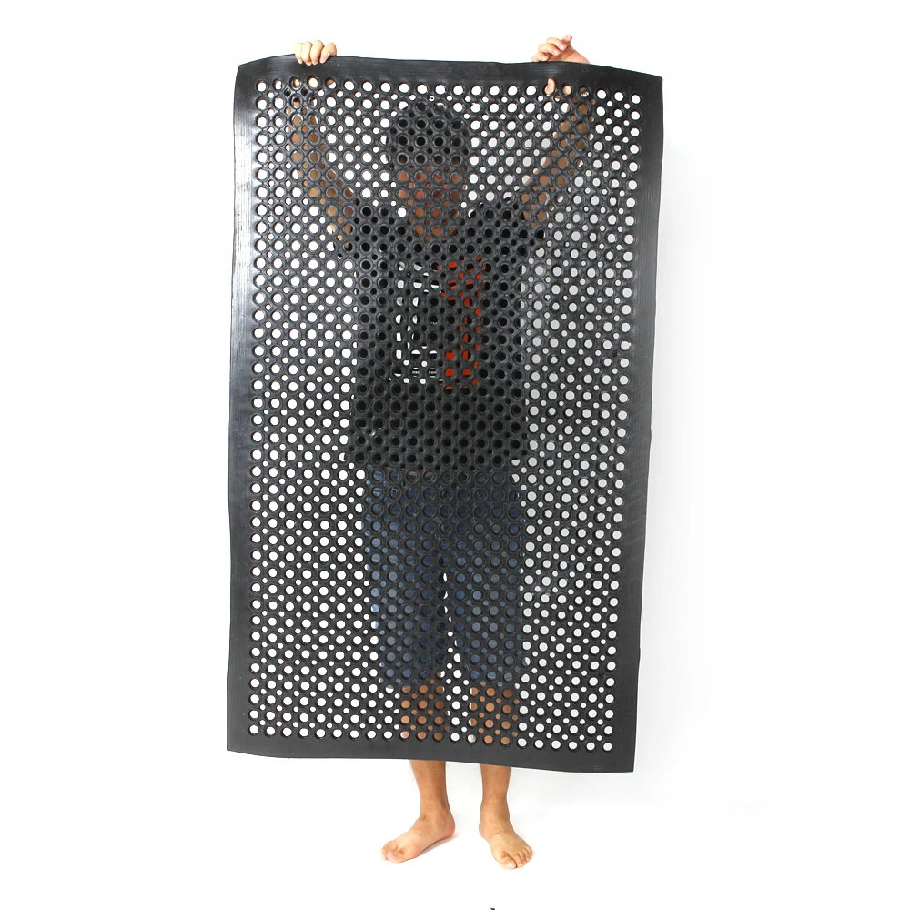 

Long Kitchen Mat Bath Carpet Floor Mat Bar Kitchen Multi-functional Anti-fatigue Drainage Rubber Non-slip Hexagonal Mat