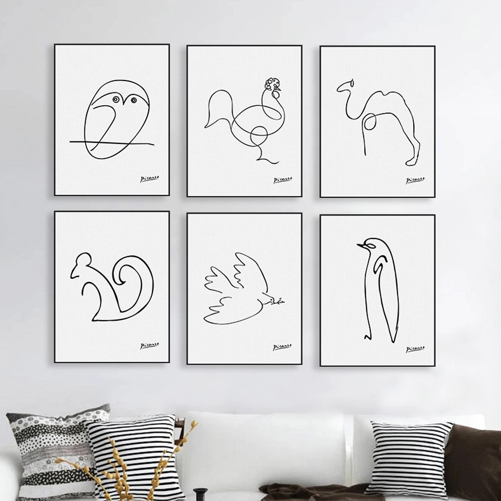 Line Drawing Wall Art : Achetez en gros picasso dessins ligne à des grossistes