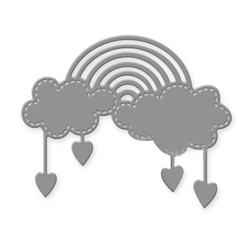 

Naifumodo Dies Rainbow Clouds New Metal Cutting 3.8*6cm for Scrapbooking Card Album Making DIY Craft Die Cut Template
