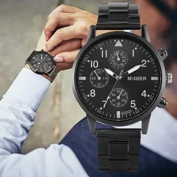 

Quartz Watches Men Stainless Steel Men Watch Fashion Casual Arabic Numbers Wristwatch Timepieces Clock Male Gift horloges mannen