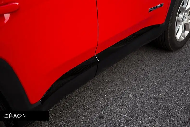 Новая ABS Автомобильная Боковая дверь защитная рельефная Накладка для отделки для Jeep Renegade EMS(5 стилей