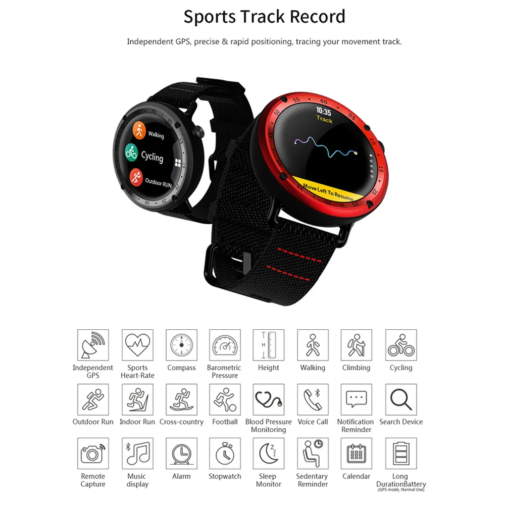 Senbono L19 gps Спорт smart watch Поддержка фитнес трекер компас высота сердечный ритм IP67