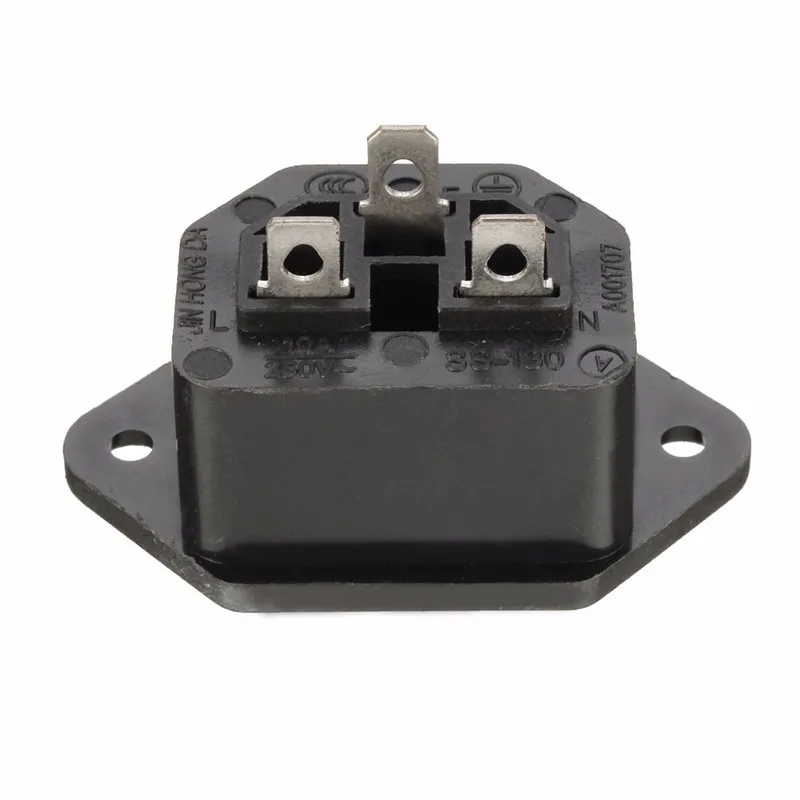 Шасси женский 10A/250V 3PIN 05231 AC IEC C13 C14 встроенный разъем адаптера сетевой питания