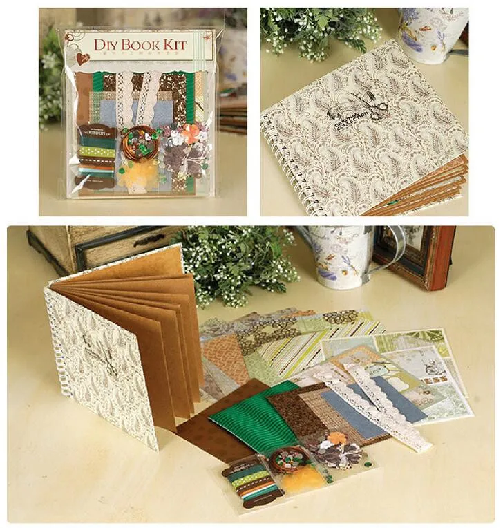Fotoalbum Топ Мода лучший подарок Diy полный набор для скрапбукинга для семьи/друга/ребенка 8 тем винтажный Скрапбукинг фото альбом