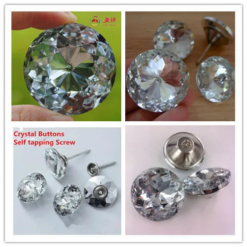 

25mm Crystal button soft bag crystal button self tapping screw crystal button crystal soft bag decoration buckle