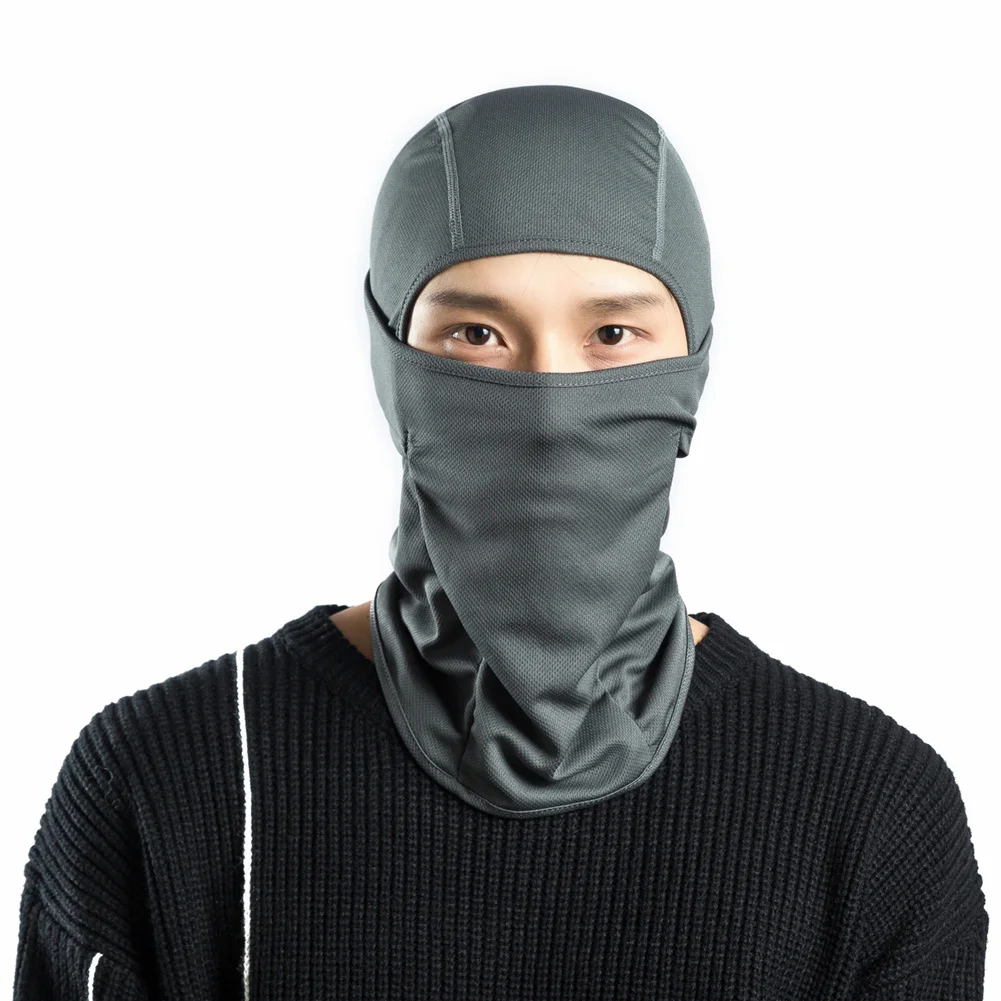Черная тактическая велосипедная маска для охоты на открытом воздухе, Балаклава с капюшоном, теплая маска для всего лица, ультратонкая дышащая Ветрозащитная маска