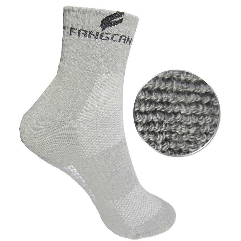

5 pairs FANGCAN SW903 Men Sport Socks Terry Background Basketball Running Cotton Men's Socks Black and Gray colors