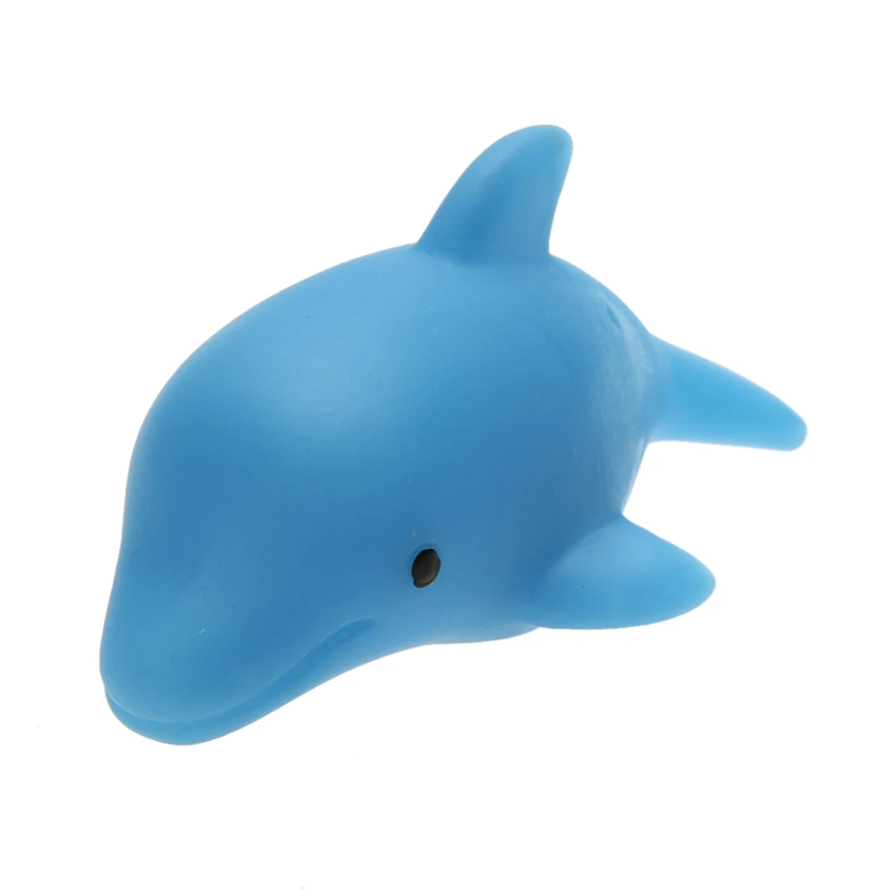 Cute Dolphin Shape  Baby Bath Toy Children Swiming Water Toys Colorful LED Flashing Lamp Changing Toy for Children