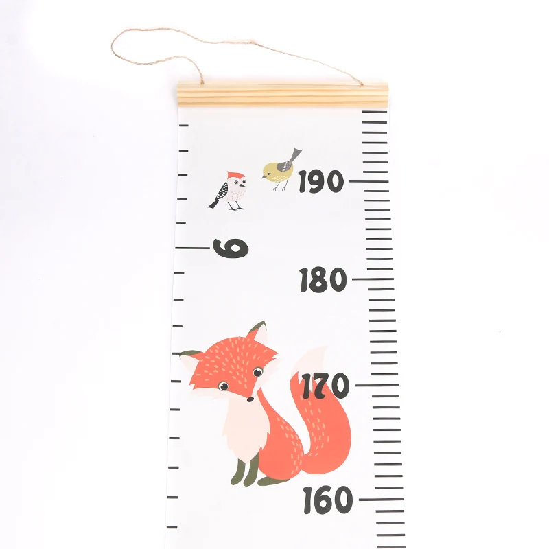 

Ins Nordic Style Children Height Ruler Hanging Canvas Growth Chart Bear Unicorn Rule for Kids Room Wall Decoration