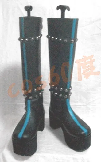 

Uta no Prince-sama Kurusu Syo Black with thick heels Cosplay Boots shoes S008