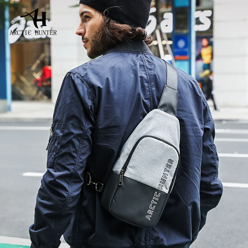 ARCTIC HUNTER, модные повседневные мужские сумки через плечо для путешествий, Мужская нагрудная сумка, водонепроницаемая сумка на одно плечо, нагрудная сумка
