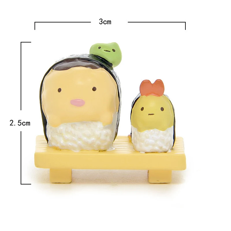 5 шт./лот аниме Сан-X углу био Sumikko Gurashi вкусные Еда игрушки ПВХ суши Цифры игрушки фигурку модель игрушки для детей Подарки