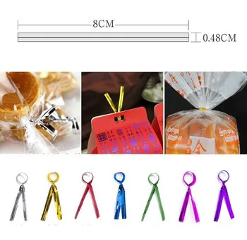 

800pcs Metallic Twist Ties Wire For Cake Pops Gift Candy Sealing Cello Bags Pack